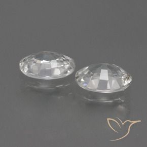 2.17 ct natürliche Weiß Zirkon-Edelsteine, Oval, VS