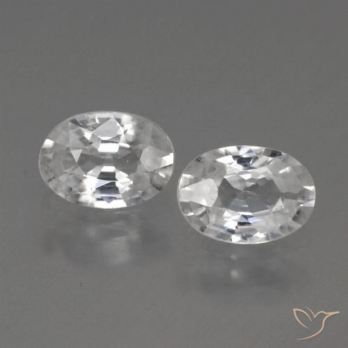 2.23ctw Natürlicher Weiß Zirkon, Oval, VVS-VS