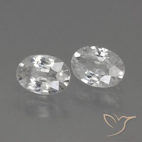 2.23 ct natürliche Weiß Zirkon-Edelsteine, Oval, VVS-VS