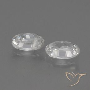 2.23 ct natürliche Weiß Zirkon-Edelsteine, Oval, VVS-VS