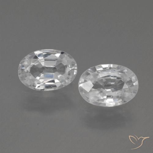 2.16ctw Natürlicher Weiß Zirkon, Oval, VVS