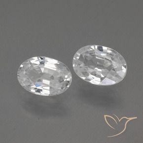 2.16 ct natürliche Weiß Zirkon-Edelsteine, Oval, VVS