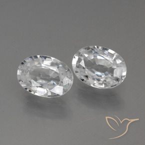 2.37 ct natürliche Weiß Zirkon-Edelsteine, Oval, VS