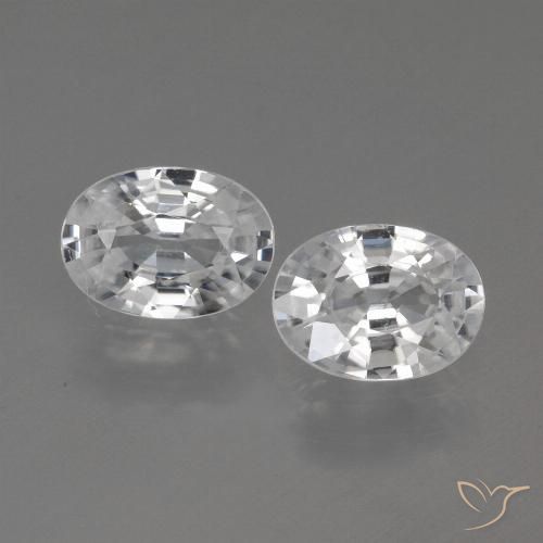 2.27ctw Natürlicher Weiß Zirkon, Oval, VVS-VS