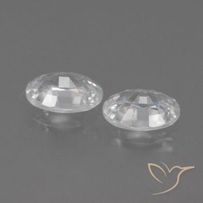 2.27 ct natürliche Weiß Zirkon-Edelsteine, Oval, VVS-VS