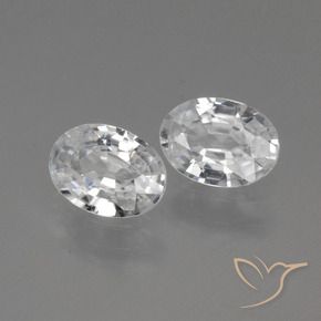 2.16 ct natürliche Weiß Zirkon-Edelsteine, Oval, VVS