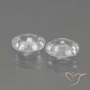 2.16 ct natürliche Weiß Zirkon-Edelsteine, Oval, VVS