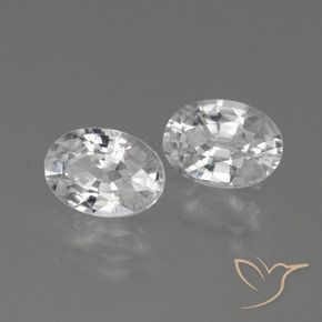 2.35 ct natürliche Weiß Zirkon-Edelsteine, Oval, VVS
