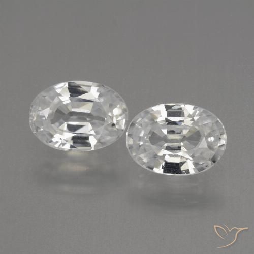 2.44ctw Natürlicher Weiß Zirkon, Oval, VVS