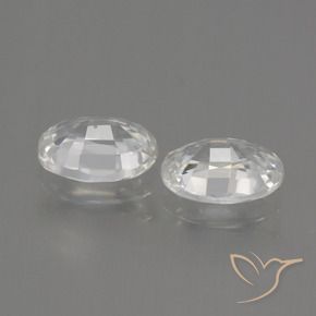 2.44 ct natürliche Weiß Zirkon-Edelsteine, Oval, VVS