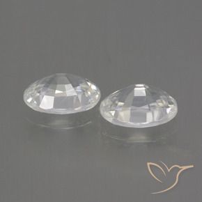 2.48 ct natürliche Weiß Zirkon-Edelsteine, Oval, VVS