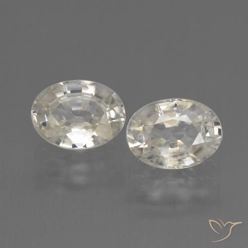 2.62ctw Natürlicher Warmweiß Zirkon, Oval, VVS