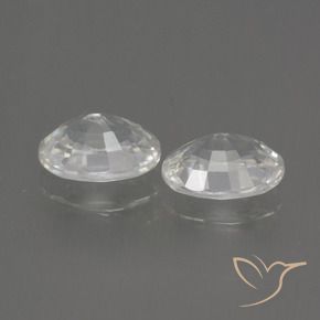 2.50 ct natürliche Weiß Zirkon-Edelsteine, Oval, VVS