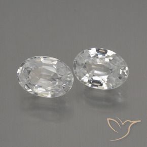 2.36 ct natürliche Weiß Zirkon-Edelsteine, Oval, VVS