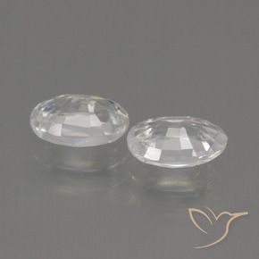 2.36 ct natürliche Weiß Zirkon-Edelsteine, Oval, VVS