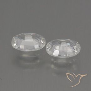 2.09 ct natürliche Weiß Zirkon-Edelsteine, Oval, VVS-VS