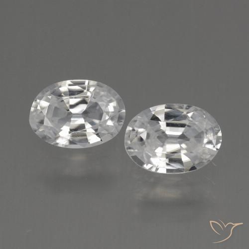 2.09ctw Natürlicher Weiß Zirkon, Oval, VVS