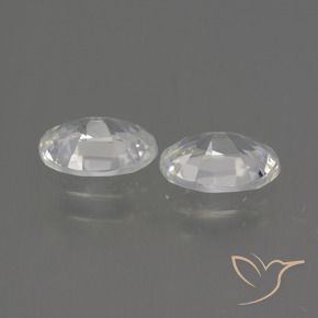 2.09 ct natürliche Weiß Zirkon-Edelsteine, Oval, VVS