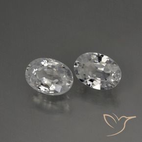 2.56 ct natürliche Weiß Zirkon-Edelsteine, Oval, VVS-VS