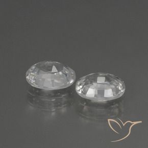 2.56 ct natürliche Weiß Zirkon-Edelsteine, Oval, VVS-VS