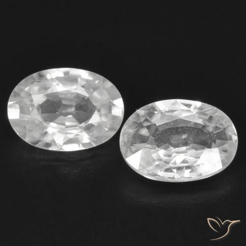 2.19ctw Natürlicher Weiß Zirkon, Oval, VS