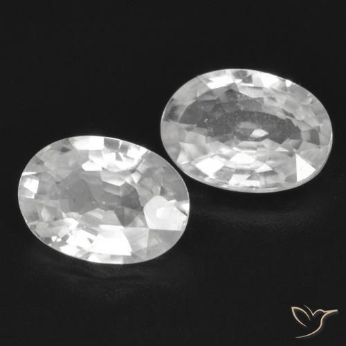 2.19 ct natürliche Weiß Zirkon-Edelsteine, Oval, VS