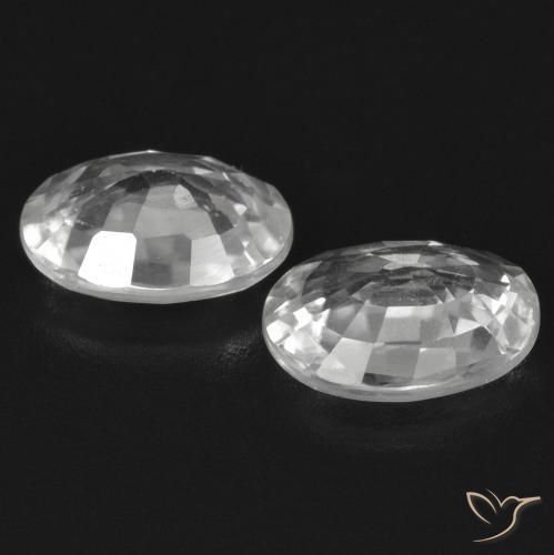 2.19 ct natürliche Weiß Zirkon-Edelsteine, Oval, VS
