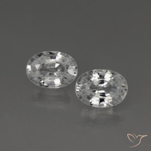 2.44ctw Natürlicher Klares Weiß Zirkon, Oval, VS