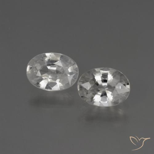 2.41ctw Natürlicher Weiß Zirkon, Oval, VVS-VS