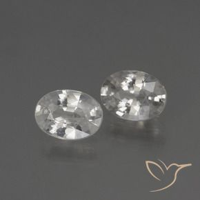 2.41 ct natürliche Weiß Zirkon-Edelsteine, Oval, VVS-VS