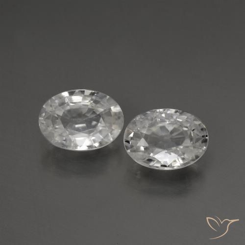 2.23ctw Natürlicher Weiß Zirkon, Oval, VS