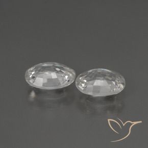 2.23 ct natürliche Weiß Zirkon-Edelsteine, Oval, VS