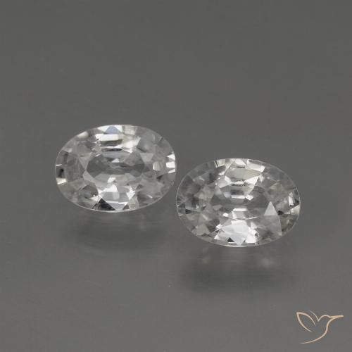 2.13ctw Natürlicher Weiß Zirkon, Oval, VVS-VS