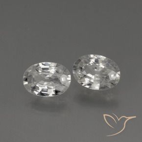 2.13 ct natürliche Weiß Zirkon-Edelsteine, Oval, VVS-VS