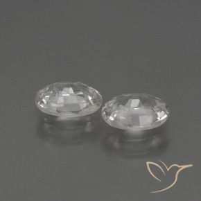 2.13 ct natürliche Weiß Zirkon-Edelsteine, Oval, VVS-VS