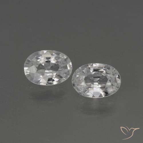2.08ctw Natürlicher Weiß Zirkon, Oval, VVS
