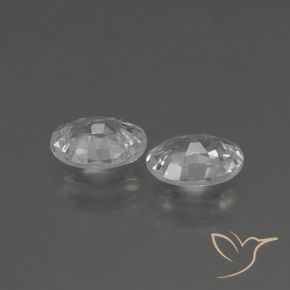 2.08 ct natürliche Weiß Zirkon-Edelsteine, Oval, VVS
