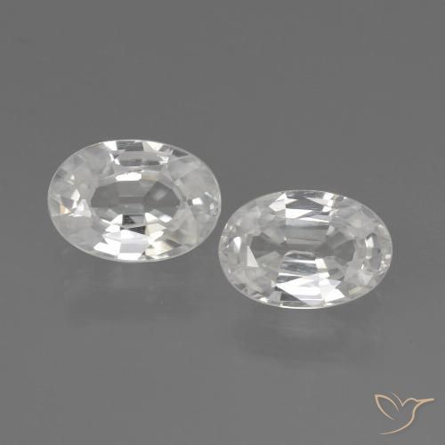 2.33ctw Natürlicher Weiß Zirkon, Oval, VVS-VS