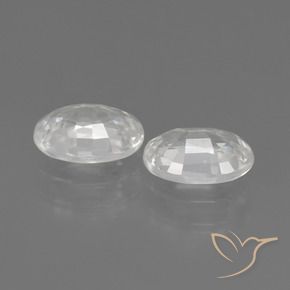 2.33 ct natürliche Weiß Zirkon-Edelsteine, Oval, VVS-VS