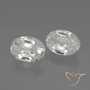 2.41 ct natürliche Weiß Zirkon-Edelsteine, Oval, VS