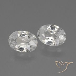2.20 ct natürliche Weiß Zirkon-Edelsteine, Oval, VVS-VS