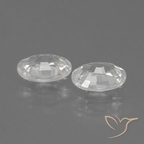 2.20 ct natürliche Weiß Zirkon-Edelsteine, Oval, VVS-VS