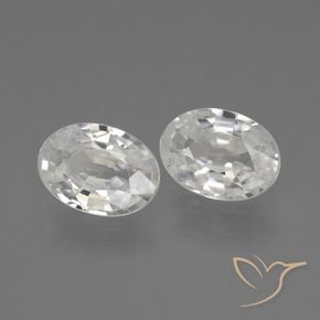 2.25 ct natürliche Weiß Zirkon-Edelsteine, Oval, VVS