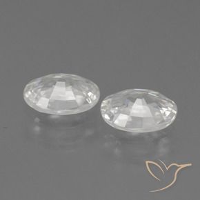 2.25 ct natürliche Weiß Zirkon-Edelsteine, Oval, VVS