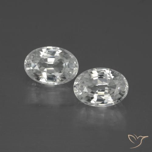 2.71ctw Natürlicher Weiß Zirkon, Oval, VS