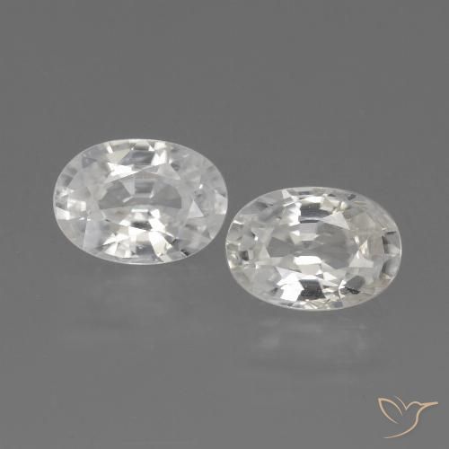 2.50ctw Natürlicher Weiß Zirkon, Oval, VS