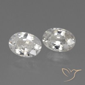 2.50 ct natürliche Weiß Zirkon-Edelsteine, Oval, VS