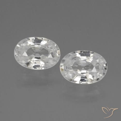 2.21ctw Natürlicher Weiß Zirkon, Oval, VS