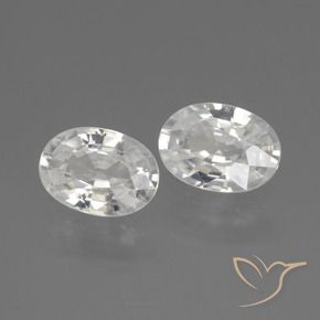 2.21 ct natürliche Weiß Zirkon-Edelsteine, Oval, VS