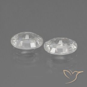 2.21 ct natürliche Weiß Zirkon-Edelsteine, Oval, VS